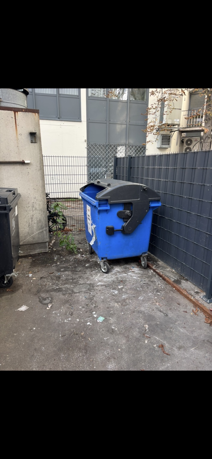 Müllplatz nach der Räumung durch Bruse Facilityservice mit freier Stellfläche.